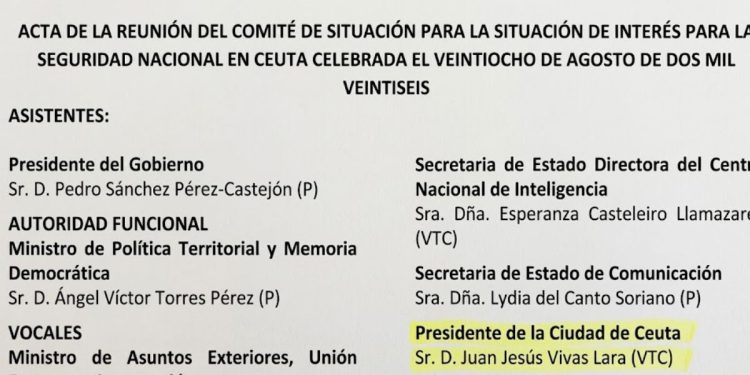 Las actas confirman que Vivas aprobó el uso del puerto de Ceuta antes de su posterior rechazo