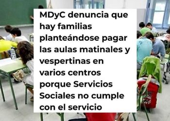 MDyC denuncia gestión de aulas en centros educativos