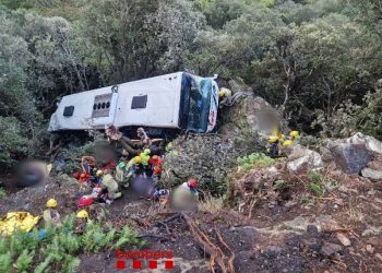 Accidente de autobús en Fogars de Montclús deja varios heridos