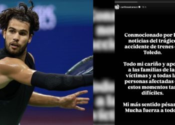 Carlos Alcaraz traslada sus condolencias a las víctimas del trágico accidente de tren en Toledo: «Estoy conmocionado, mucha fuerza a todos»