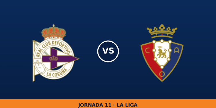 Deportivo de La Coruña – Osasuna: horario y dónde ver el partido