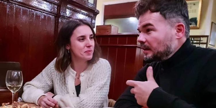 Gabriel Rufián e Irene Montero irán juntos a ‘La Revuelta’ de David Broncano este miércoles