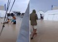 Las carpas para migrantes en el puerto de Ceuta pierden estabilidad tras las inundaciones: la falta de un plan de seguridad preocupa ante los próximos temporales