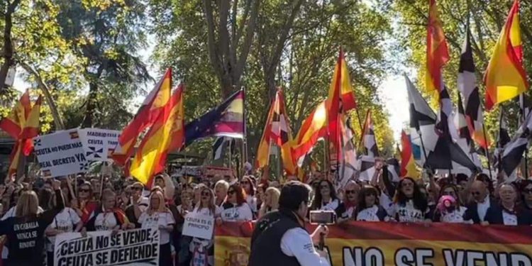 Vox Ceuta difunde un mensaje de apoyo en Madrid