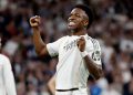 Vinicius Junior reacciona a la victoria del Real Madrid en el Clásico frente al Barcelona